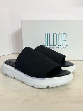 Jildor Open Toe Stretch Slide Sandals Size 7
